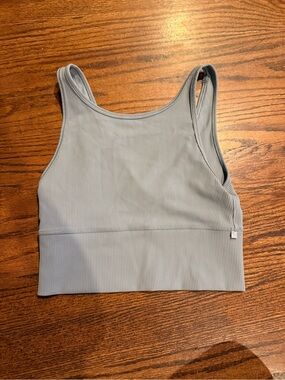 lululemon athletica Ribbed Crop Tank — Pale Blue
